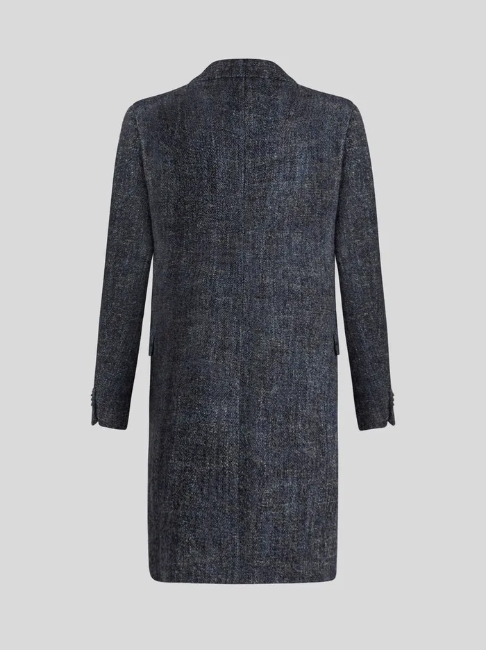 Men Etro Coats And Outerwear WoolBlend Coat Navy Blue Men Etro Coats And Outerwear WoolBlend Coat Navy Blue