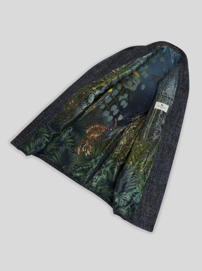 Men Etro Coats And Outerwear WoolBlend Coat Navy Blue Men Etro Coats And Outerwear WoolBlend Coat Navy Blue