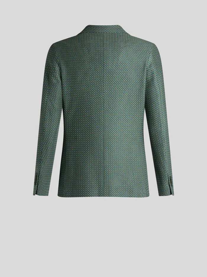 Men Etro Jackets Cotton Jersey Blazer Green Men Etro Jackets Cotton Jersey Blazer Green