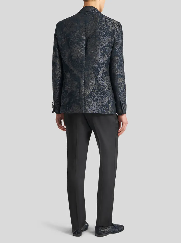 Men Etro Jackets Paisley Jacquard Blazer Black Men Etro Jackets Paisley Jacquard Blazer Black