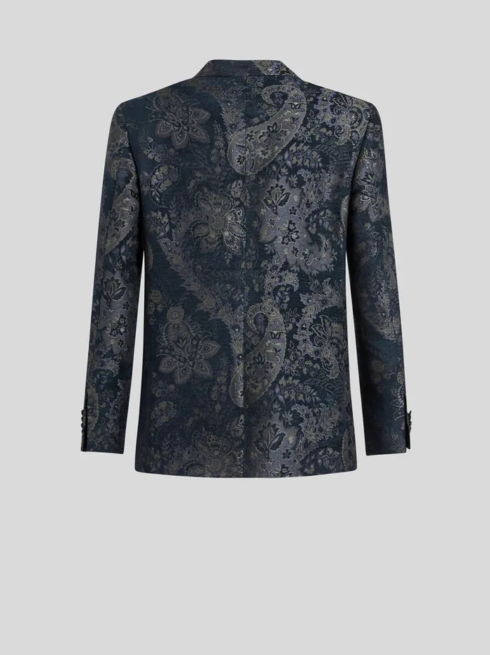 Men Etro Jackets Paisley Jacquard Blazer Black Men Etro Jackets Paisley Jacquard Blazer Black