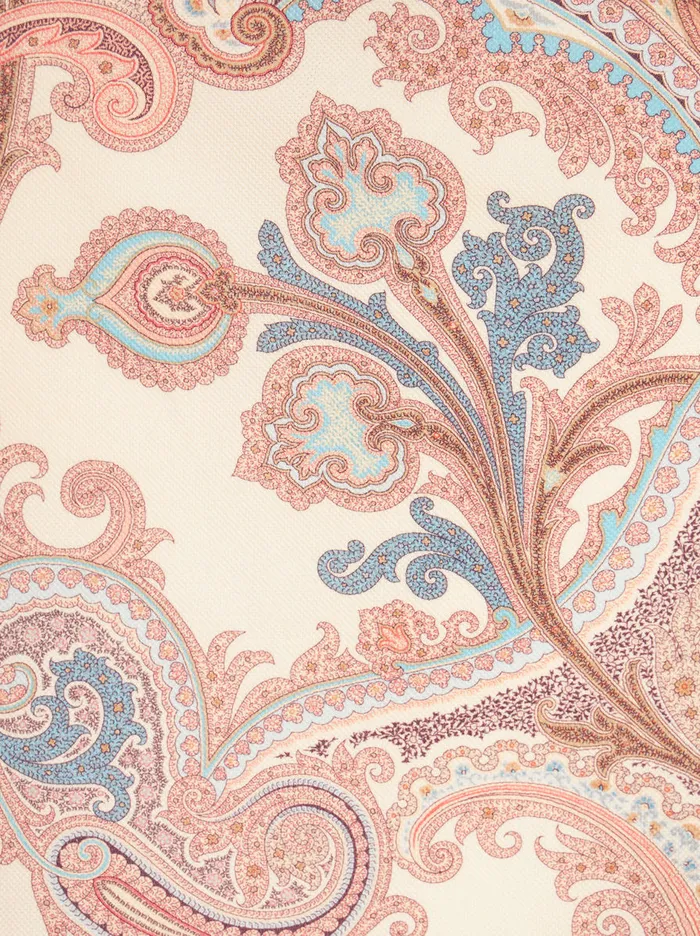 Men Etro Polo Shirts Ornamental Paisley Polo Shirt Beige