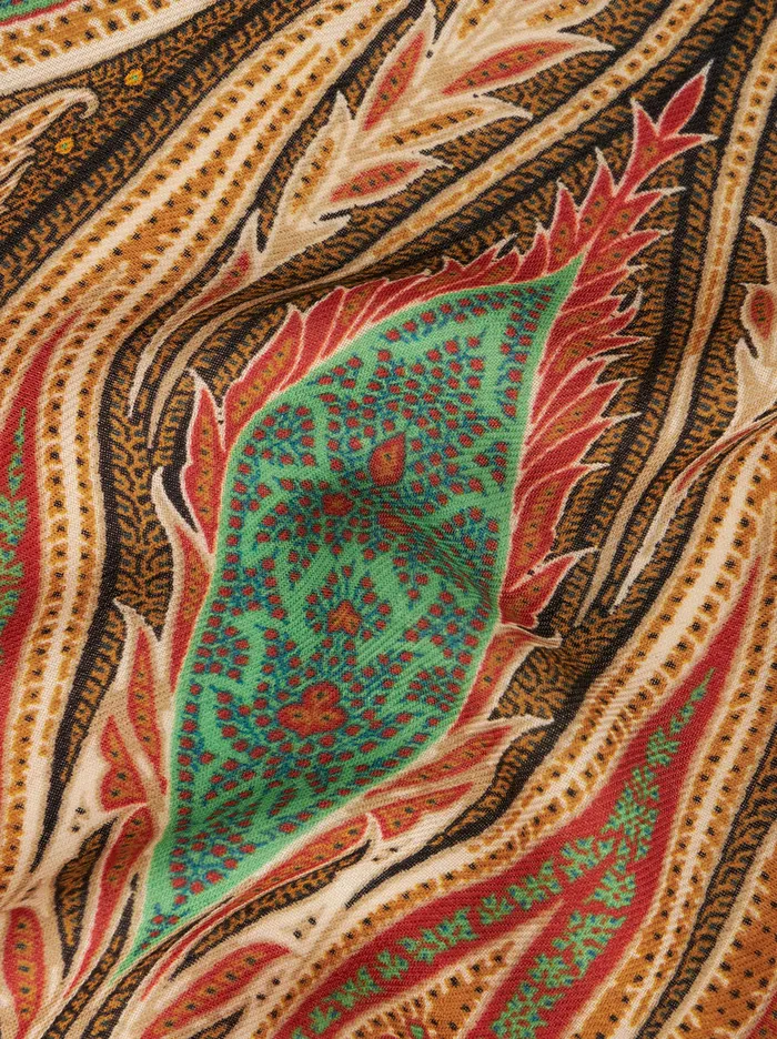 Men Etro Scarves Ornamental Paisley Wool And Silk Scarf Beige Men Etro Scarves Ornamental Paisley Wool And Silk Scarf Beige