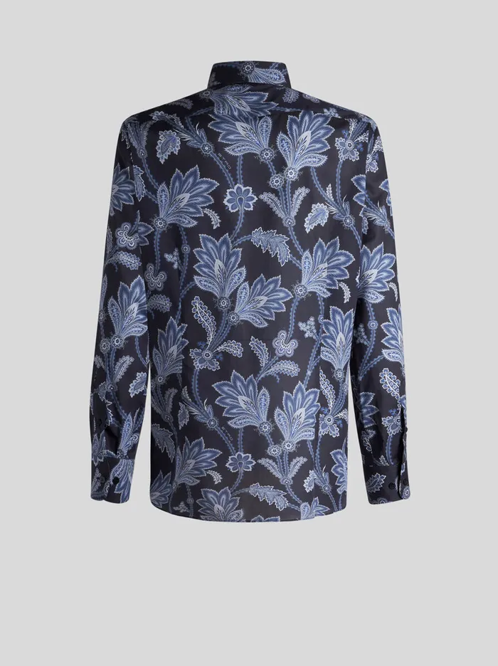 Men Etro Shirts Floral Shirt Navy Blue Men Etro Shirts Floral Shirt Navy Blue