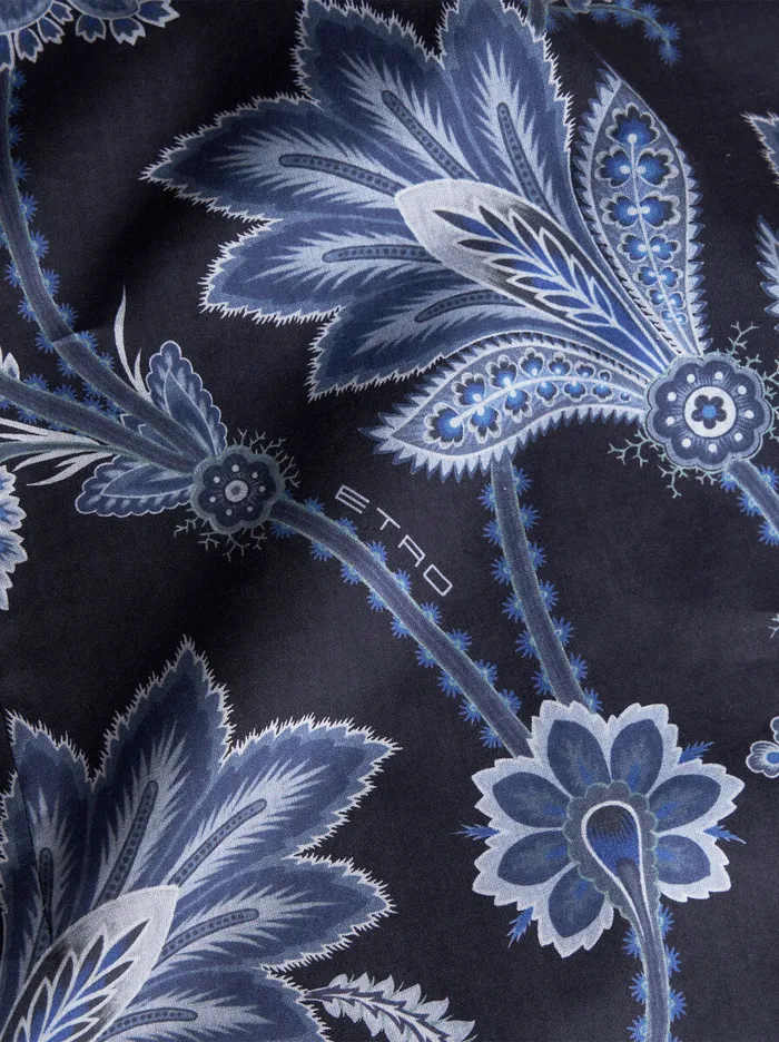 Men Etro Shirts Floral Shirt Navy Blue Men Etro Shirts Floral Shirt Navy Blue
