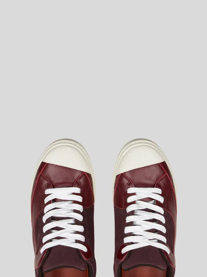 Men Etro Sneakers Leather Sneakers Burgundy Men Etro Sneakers Leather Sneakers Burgundy
