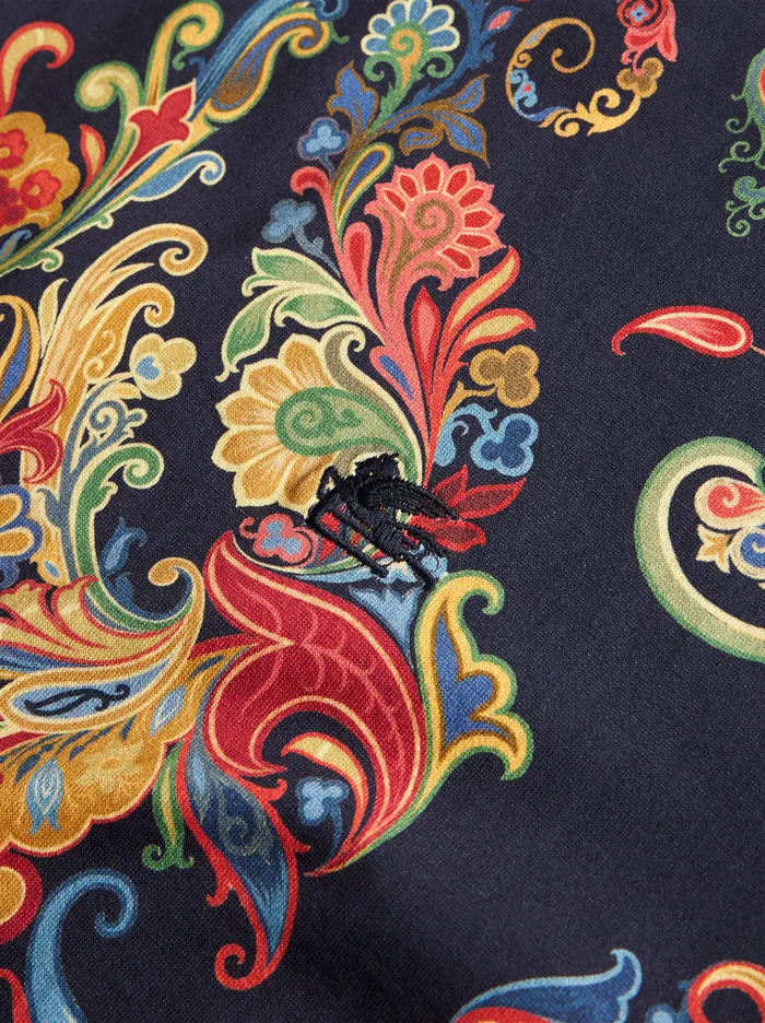 Men Etro TShirt And Sweatshirts TShirt With Floral Paisley Print Black Men Etro TShirt And Sweatshirts TShirt With Floral Paisley Print Black