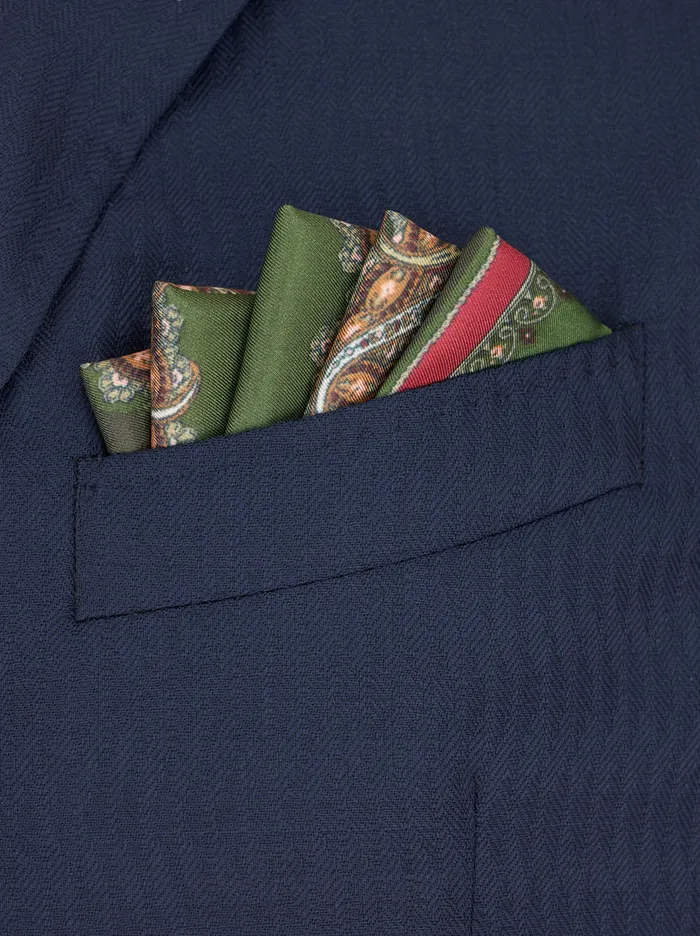 Men Etro Ties And Pocket Squares Paisley Pocket Square Green Men Etro Ties And Pocket Squares Paisley Pocket Square Green