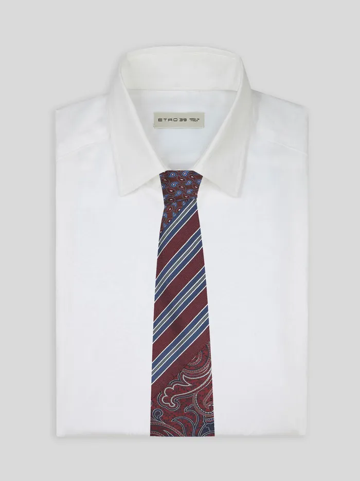 Men Etro Ties And Pocket Squares Silk Jacquard Tie Burgundy Men Etro Ties And Pocket Squares Silk Jacquard Tie Burgundy