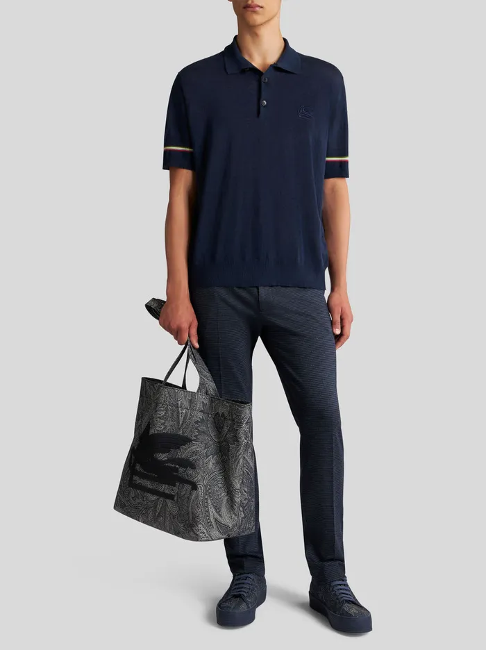 Men Etro Trousers Houndstooth Trousers Navy Blue Men Etro Trousers Houndstooth Trousers Navy Blue