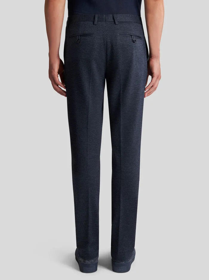 Men Etro Trousers Houndstooth Trousers Navy Blue Men Etro Trousers Houndstooth Trousers Navy Blue