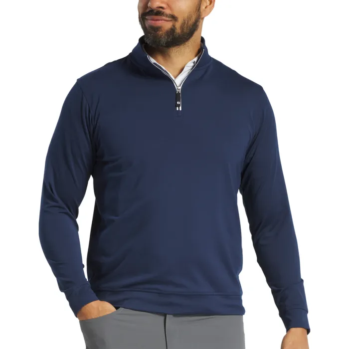 Men FootJoy Base MidLayers Approach QuarterZip Navy