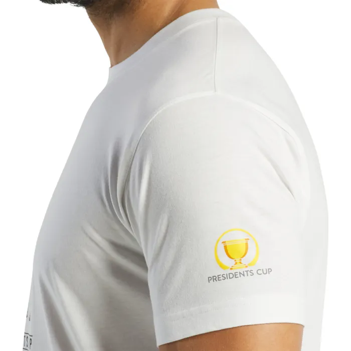 Men FootJoy Shirts 2024 Presidents Cup Swing Tee White Men FootJoy Shirts 2024 Presidents Cup Swing Tee White