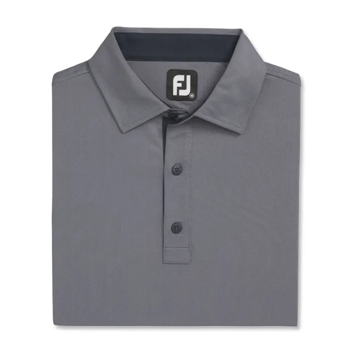 Men FootJoy Shirts Banded Sleeve Birdseye Navy