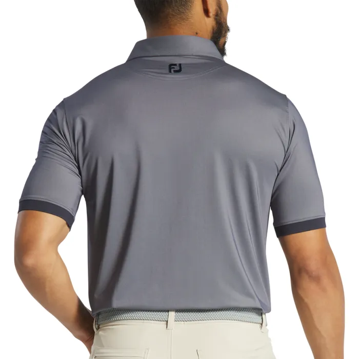 Men FootJoy Shirts Banded Sleeve Birdseye Navy Men FootJoy Shirts Banded Sleeve Birdseye Navy