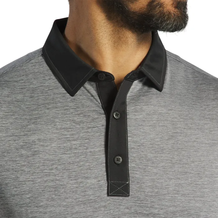Men FootJoy Shirts Heather Lisle Heather Charcoal Black Men FootJoy Shirts Heather Lisle Heather Charcoal Black