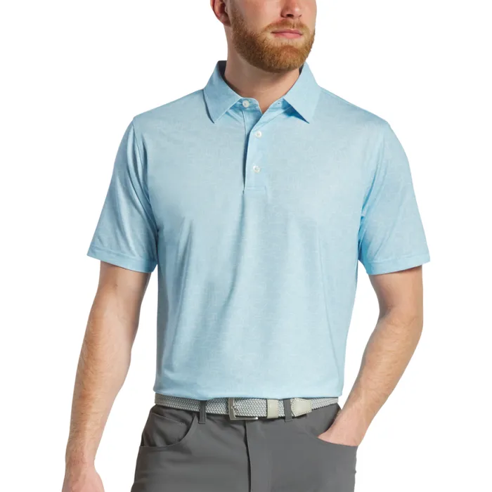 Men FootJoy Shirts Scottish Town Lisle Lake Blue White Men FootJoy Shirts Scottish Town Lisle Lake Blue White