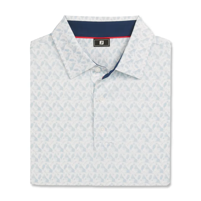 Men FootJoy Shirts Soaring Eagle Lisle White