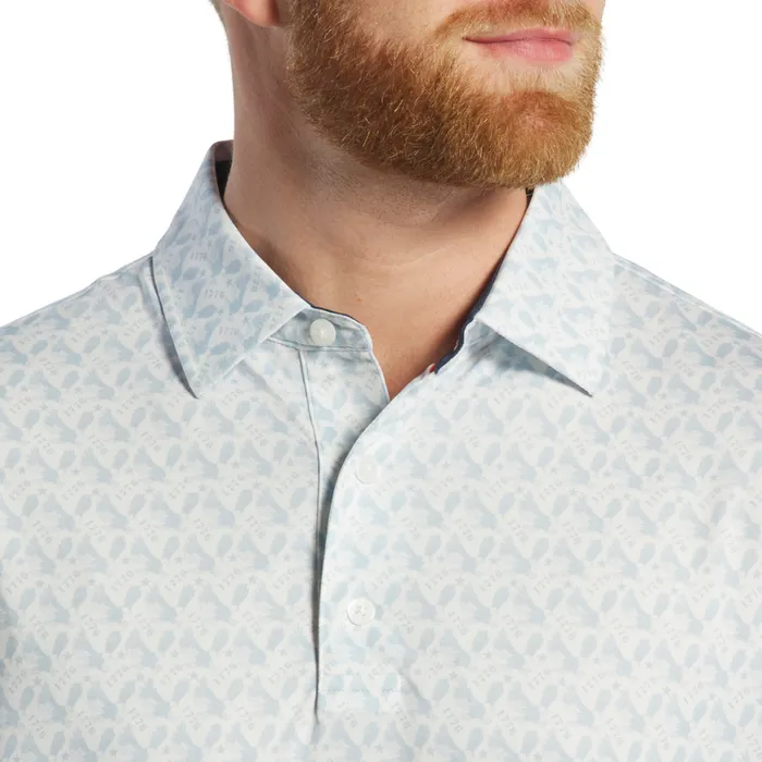 Men FootJoy Shirts Soaring Eagle Lisle White Men FootJoy Shirts Soaring Eagle Lisle White