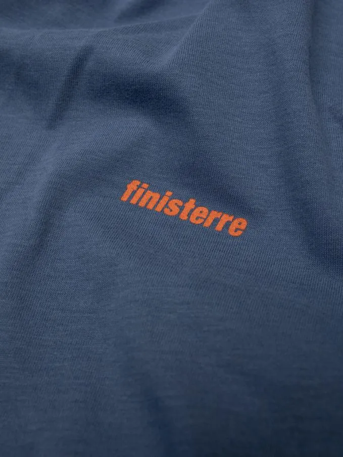 Men Harlyn Logo Long Sleeve TShirt Indigo Blue Finisterre TShirts