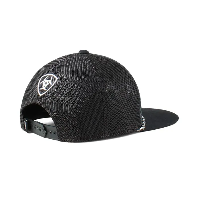 Men Hats and Caps Ariat Southwest Print Logo Rope Cap Black Men Hats and Caps Ariat Southwest Print Logo Rope Cap Black
