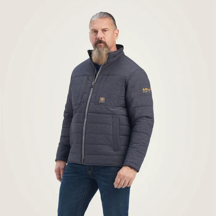Men Jackets and Vests Ariat Rebar Valiant Stretch Canvas Water Resistant Insulated Jacket Charcoal Heather Men Jackets and Vests Ariat Rebar Valiant Stretch Canvas Water Resistant Insulated Jacket Charcoal Heather