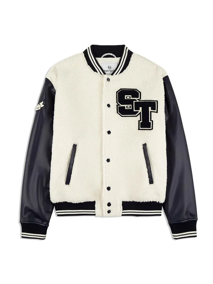 Men Jackets Sergio Tacchini Toppa Varsity Bomber Gardenia