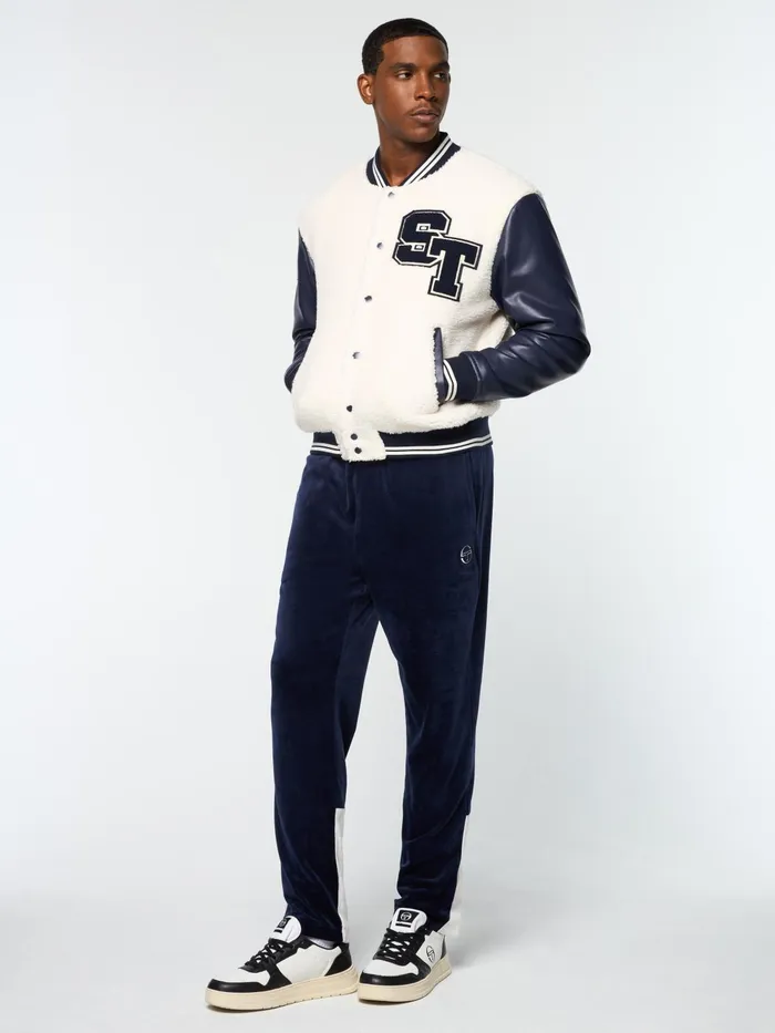 Men Jackets Sergio Tacchini Toppa Varsity Bomber Gardenia