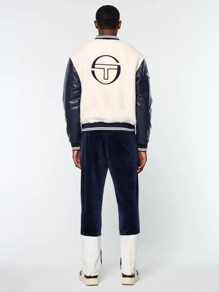 Men Jackets Sergio Tacchini Toppa Varsity Bomber Gardenia