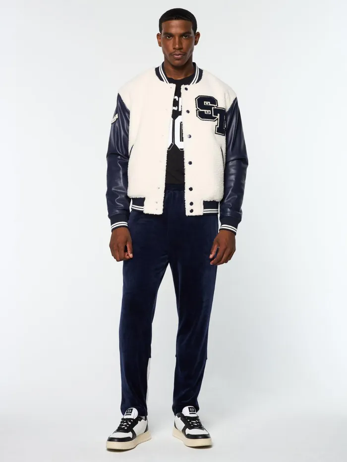 Men Jackets Sergio Tacchini Toppa Varsity Bomber Gardenia
