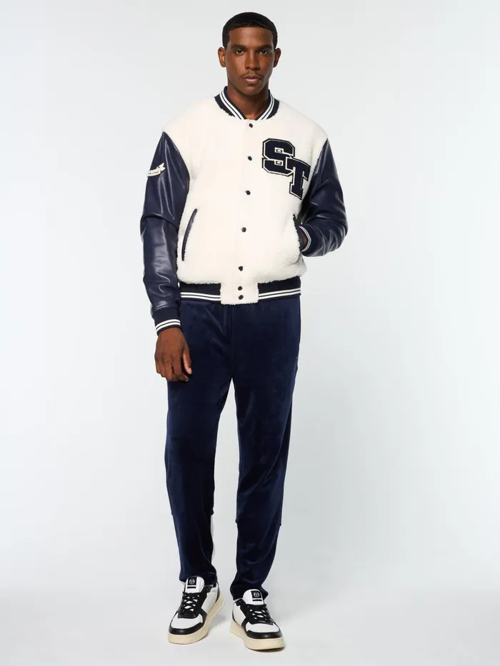 Men Jackets Sergio Tacchini Toppa Varsity Bomber Gardenia