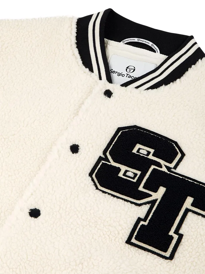 Men Jackets Sergio Tacchini Toppa Varsity Bomber Gardenia