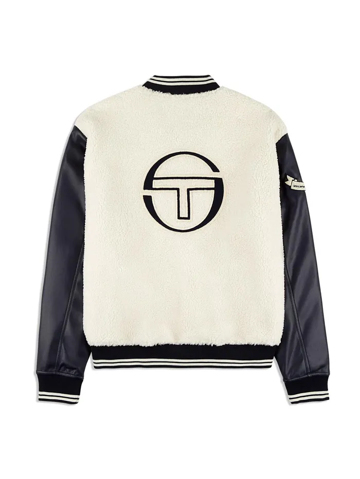 Men Jackets Sergio Tacchini Toppa Varsity Bomber Gardenia