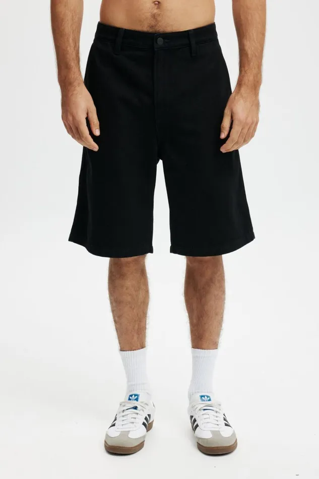 Men Jeans Cotton On Baggy Denim Short Rinse Black Men Jeans Cotton On Baggy Denim Short Rinse Black