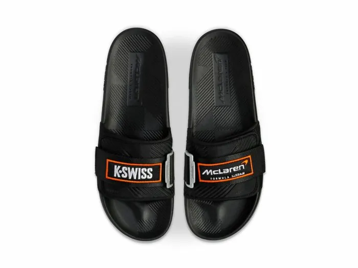 Men KSwiss Slides and Sandals STRAP SANDAL X MCLAREN Blackpapaya