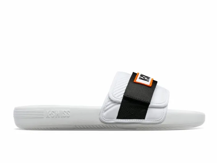Men KSwiss Slides and Sandals STRAP SANDAL X MCLAREN White black papaya