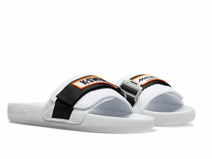 Men KSwiss Slides and Sandals STRAP SANDAL X MCLAREN White black papaya
