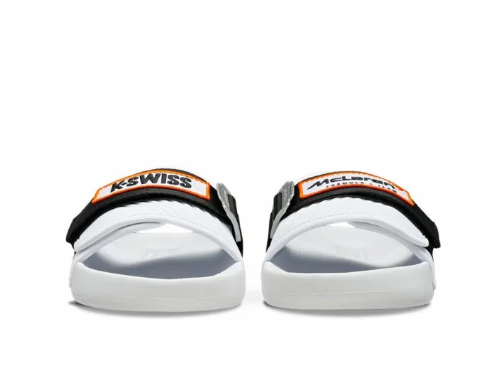 Men KSwiss Slides and Sandals STRAP SANDAL X MCLAREN White black papaya
