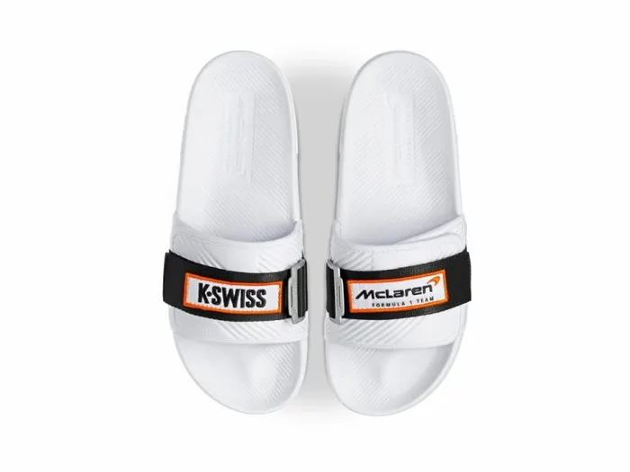 Men KSwiss Slides and Sandals STRAP SANDAL X MCLAREN White black papaya