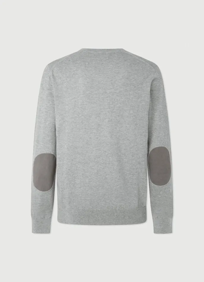 Men Knitwear Hackett London Cotton And Cashmere VNeck Jumper Cement