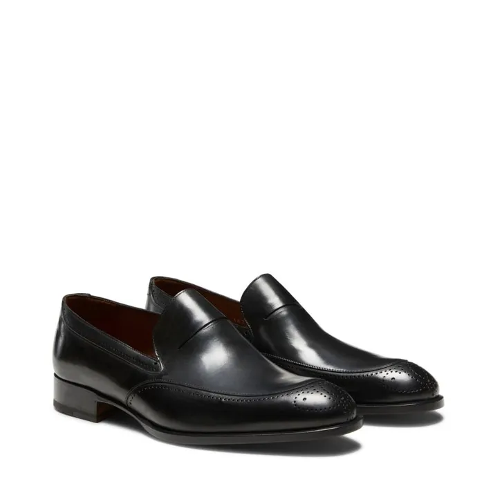 Men Leather And Suede Loafer Black Fratelli Rossetti Loafers Men Leather And Suede Loafer Black Fratelli Rossetti Loafers