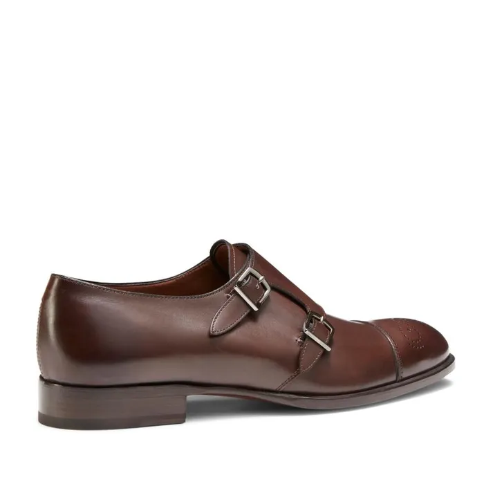 Men Leather DoubleBuckle Derby Shoe Mahogany Fratelli Rossetti LaceUp Shoes Men Leather DoubleBuckle Derby Shoe Mahogany Fratelli Rossetti LaceUp Shoes