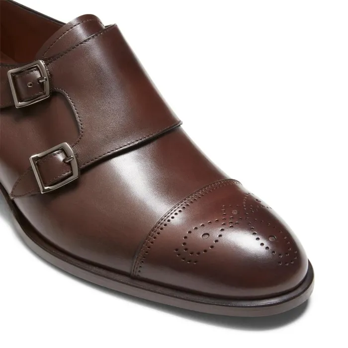 Men Leather DoubleBuckle Derby Shoe Mahogany Fratelli Rossetti LaceUp Shoes Men Leather DoubleBuckle Derby Shoe Mahogany Fratelli Rossetti LaceUp Shoes