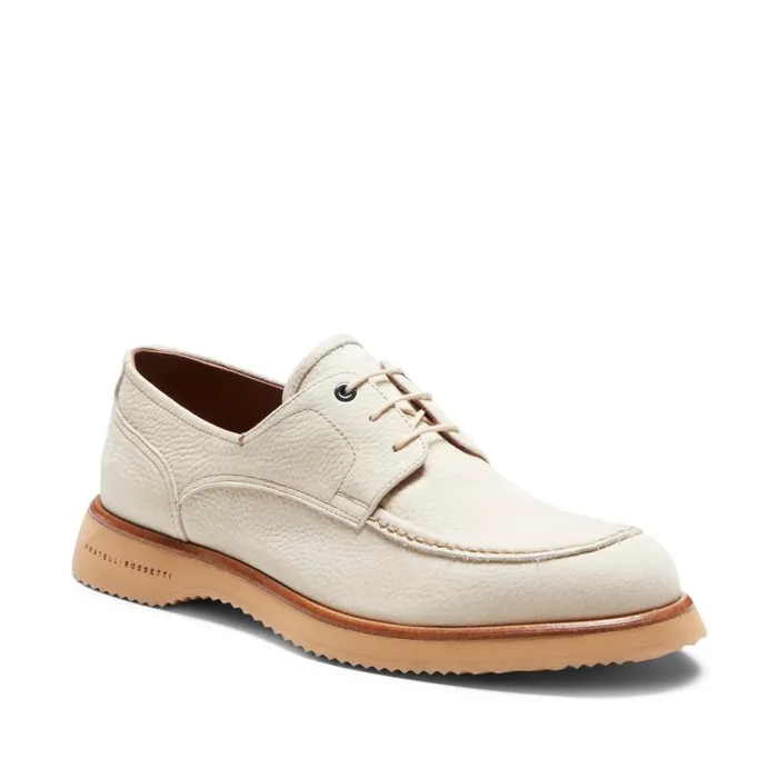 Men Leather LaceUp Shoe Ivory Fratelli Rossetti LaceUp Shoes