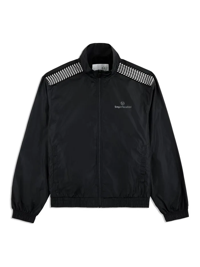 Men Nylon Sergio Tacchini Dama Track Jacket Black Beauty