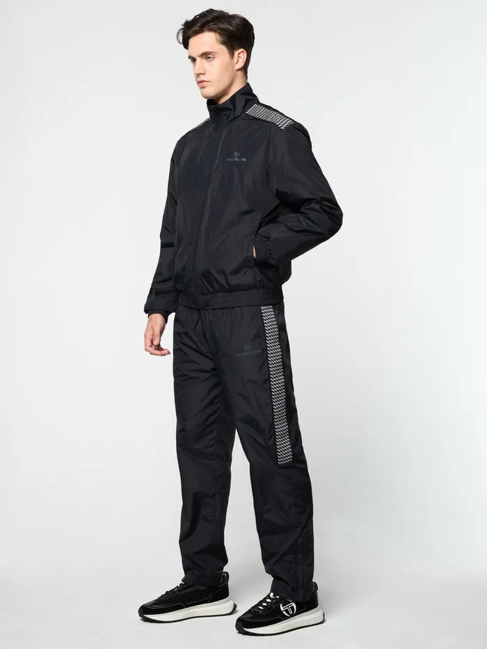 Men Nylon Sergio Tacchini Dama Track Jacket Black Beauty