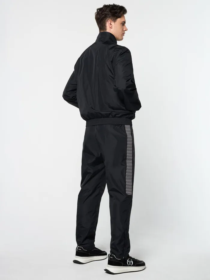 Men Nylon Sergio Tacchini Dama Track Jacket Black Beauty