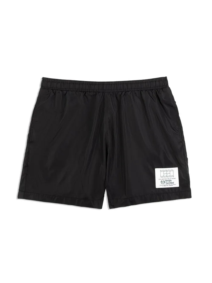 Men Nylon Sergio Tacchini Onda Short Black Beauty
