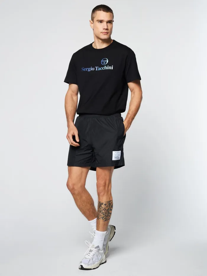 Men Nylon Sergio Tacchini Onda Short Black Beauty
