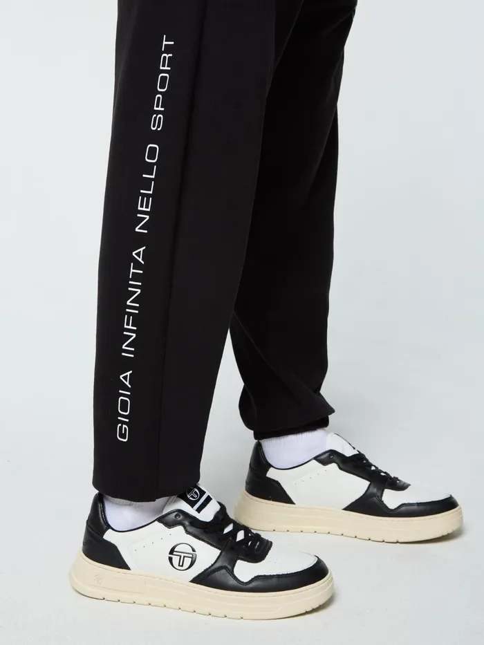 Men Pants And Sweatpants Sergio Tacchini Bari Graphic Sweatpant Black Beauty